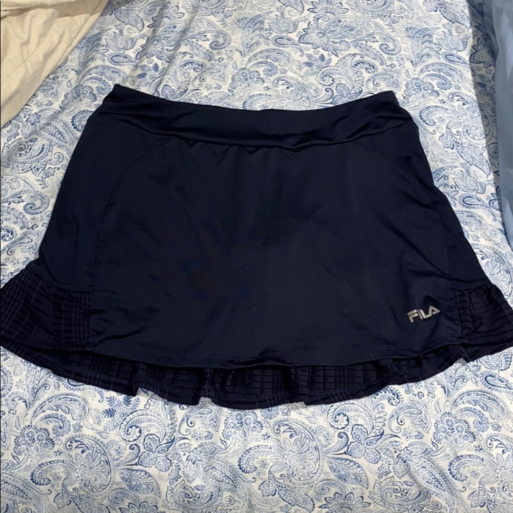 Fila tennis skirt navy blue built in shorts size S